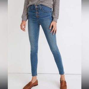 Madewell 10" High-Rise Skinny Jeans Button-Front